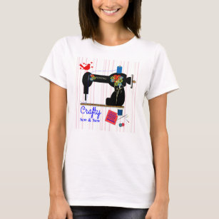 Crafty Sew And Sew Vintage Sewing Machine T-Shirt