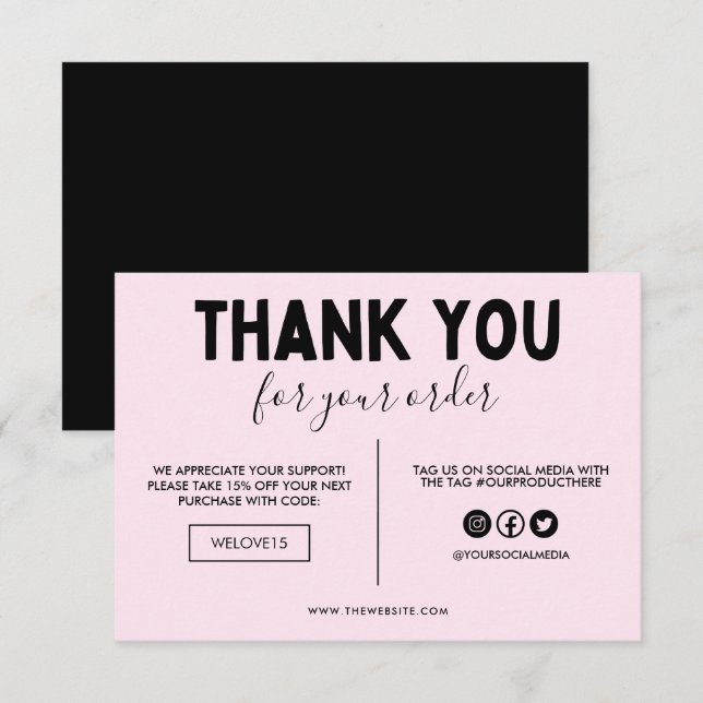 Crafty Thank you Media Insert (Front/Back)