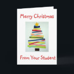 CRAFTY TREE FOR SPECIAL TEACHER AT CHRISTMAS HOLIDAY CARD<br><div class="desc">THIS CRAFTY TREE WILL PUT A SMILE ON "YOUR" TEACHER'S FACE THIS CHRISTMAS FOR SURE!</div>