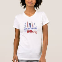 Crafty Women for Hillary T (Red/Blue Logo)