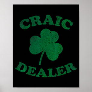 Craic Er Funny St. Patrick's Day Shamrock Tee  Poster