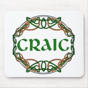 CRAIC Irish Fun! Enjoyment! Mouse Mat