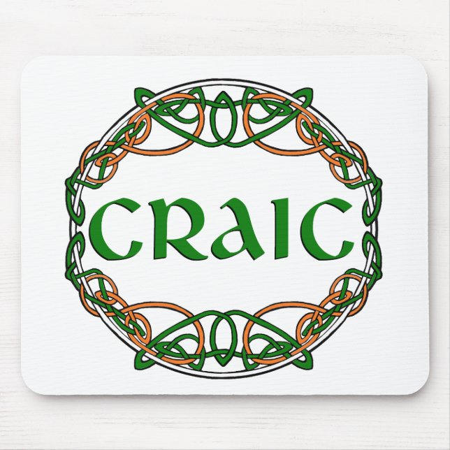 CRAIC Irish Fun! Enjoyment! Mouse Mat (Front)
