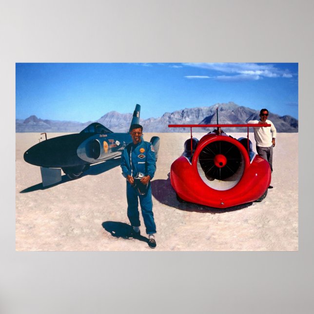 Craig Breedlove and Art Arfons (cropped) Poster (Front)