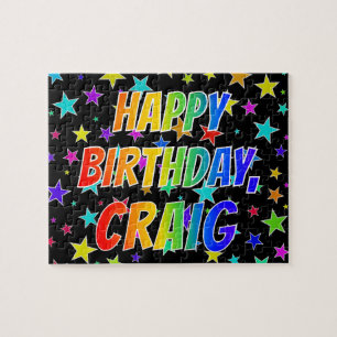 "CRAIG" First Name, Fun "HAPPY BIRTHDAY" Jigsaw Puzzle