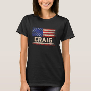 Craig First Name Shirt Craig Name American Flag