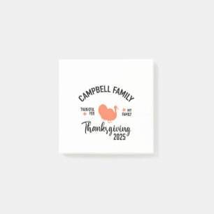 Crampbell Family 2025 Thanksgiving Turkey Dinner  Post-it Notes