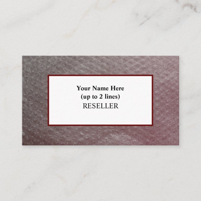 Cran. Gradient Bubble Wrap Background I Reseller Business Card (Front)