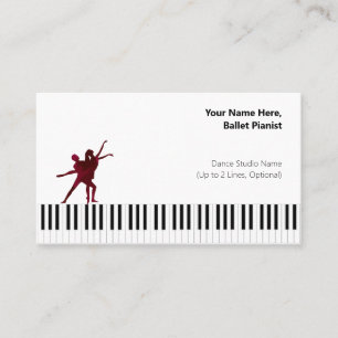 Cran. Reds I PDD White Ballet Pianist Business Card