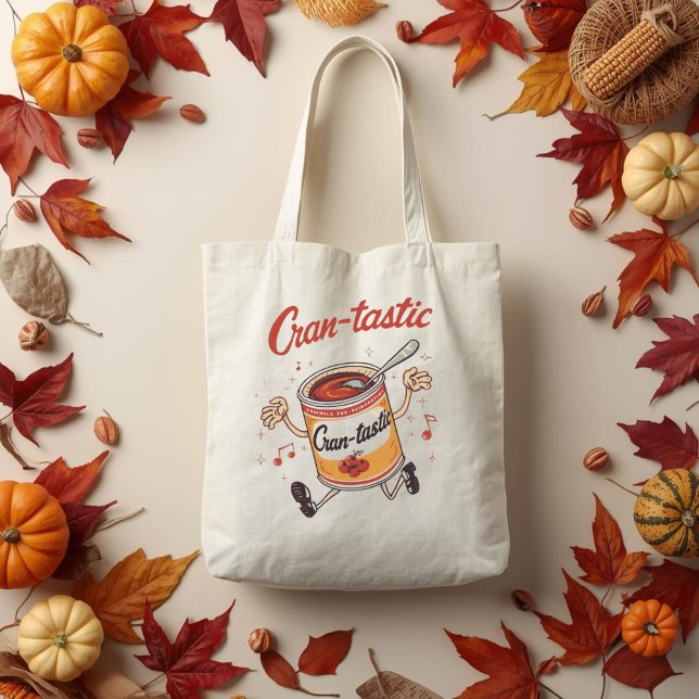 Cran-tastic - Funny Thanksgiving Cranberry Pun  Tote Bag (Creator Uploaded)