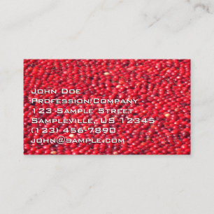Cranberries Festive Red Business Card