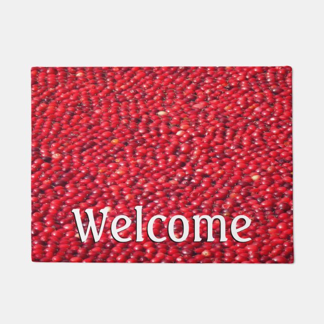 Cranberries Festive Red Doormat (Front)