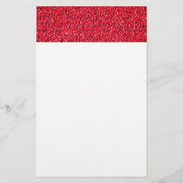 Cranberries Festive Red Stationery (Front)