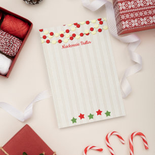Cranberry and Popcorn Rustic Christmas Post-it Notes