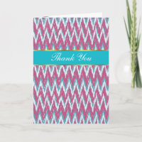 Cranberry and Teal iKat ZigZag Pattern