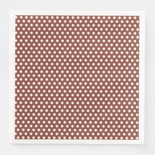 Cranberry and White Polka Dot Napkin