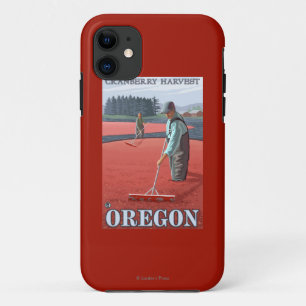 Cranberry Bogs Harvest Vintage Travel Poster iPhone 11 Case