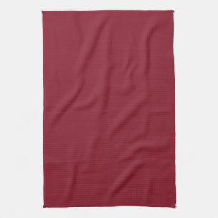 Cranberry Dark Red Solid Trend Colour Background Tea Towel