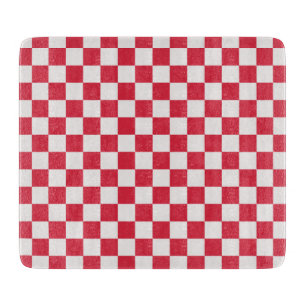 Cranberry fizz checkerboard pattern cutting board