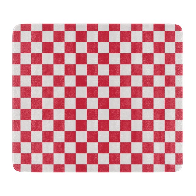 Cranberry fizz checkerboard pattern cutting board (Front)