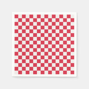 Cranberry fizz chequerboard pattern napkin