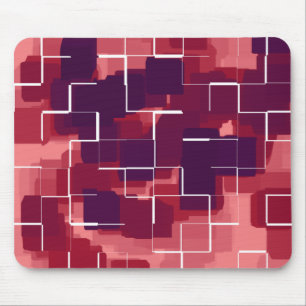 "Cranberry" Geometric Art Mouse Mat