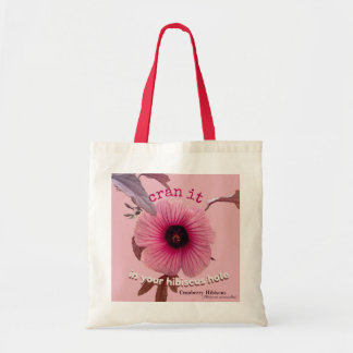 Cranberry Hibiscus Tote Bag