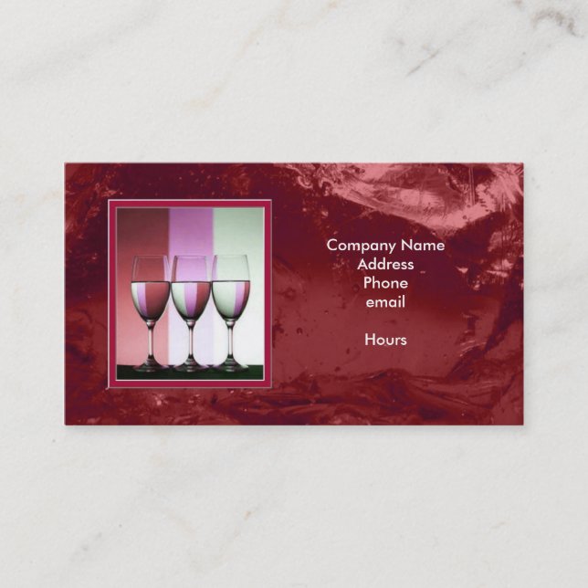 Cranberry Ice Beverages Business Card (Front)