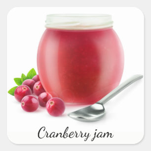 Cranberry jelly square sticker
