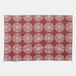 Cranberry Mandala Tea Towel