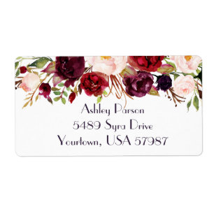 Cranberry Marsala   return address label