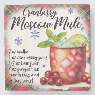 Cranberry Moscow Mule Recipe Marble Coaster