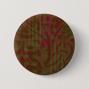 cranberry olive woodcut Celtic inspiration 6 Cm Round Badge
