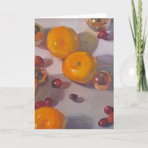 "Cranberry Orange Christmas" - Holiday Art Card