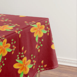 Cranberry Orange Tablecloth