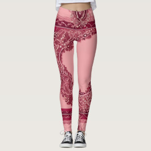 Cranberry Pink AI art  Leggings