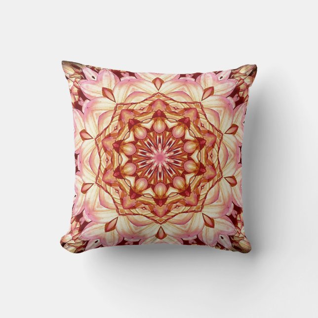 Cranberry Punch - Mandala Joy Designer Pillows (Front)