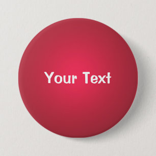 Cranberry Red 3" Custom Text Button Template
