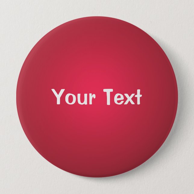 Cranberry Red 4" Custom Text Button Template (Front)