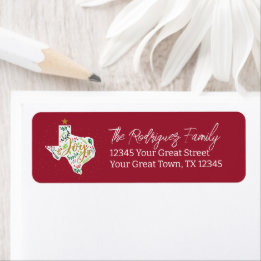 Cranberry Red Joy Holiday Leaves Texas Shape