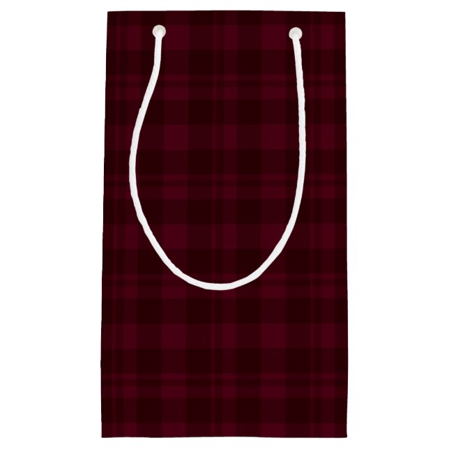 Cranberry Red Tartan Gift Bag (Front)