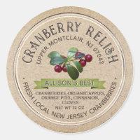 CRANBERRY RELISH Grunge Font Kraft Brown