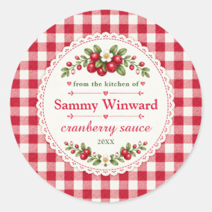 Cranberry Sauce Homemade Gift Label