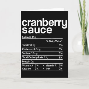 Cranberry Sauce Nutrition Fun Thanksgiving Christm Card