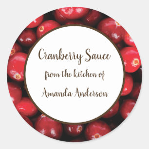 Cranberry Sauce Round Product Label