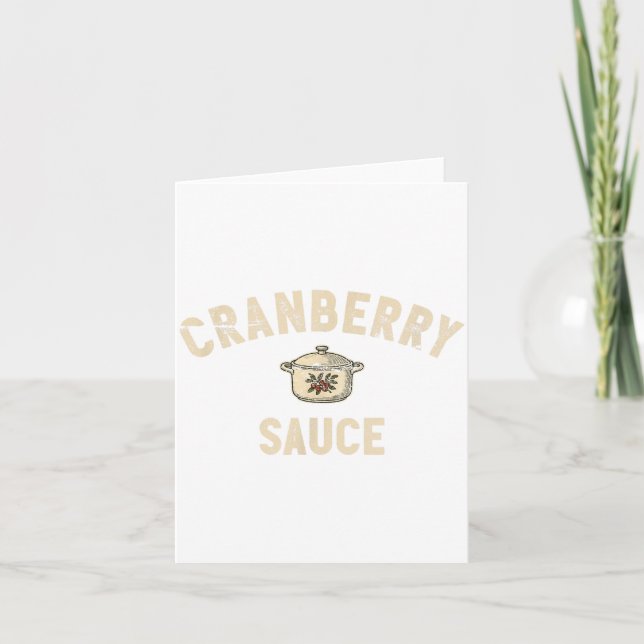 Cranberry Sauce Thanksgiving Party Side Dish Cooki Card (Front)