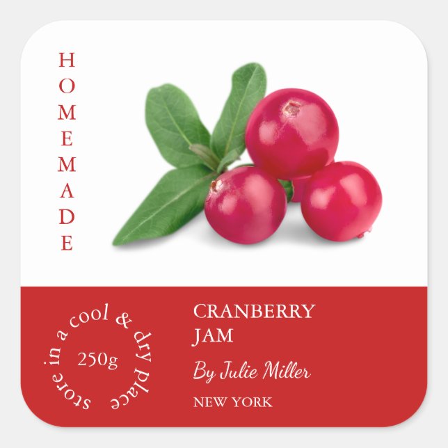 Cranberry Small Business Label (Front)