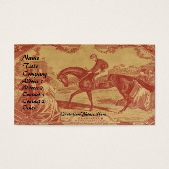 Cranberry Toile Business Card