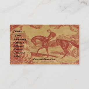 Cranberry Toile Business Card