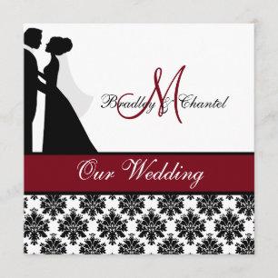Cranberry Wedding Couple Wedding Invitation